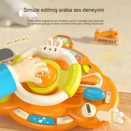 Araba Direksiyon Oyuncak Bebek Simülasyon Sürüş Erken Eğitim Oyuncak (Yurt Dışından)