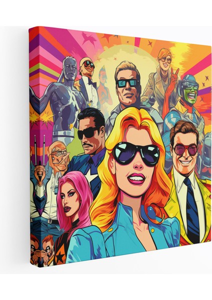 Havalı Pop Art Simgeleri Kanvas Tablo - Havalı, Duvar Sanatı, Havalı, Sanatsal Tat, 30X30
