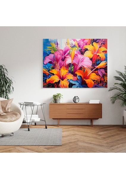 Tropikal Çiçekler Kanvas Tablo - Tropikal, Kanvas Tablo, Tropikal Çiçekler, Tropikal, 30X30