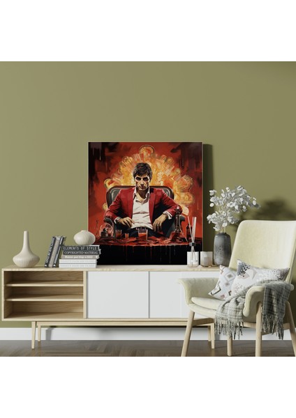 Scarface Duvar Sanatı: Amerikan Rüyasının Peşinde - Scarface, Amerikan Rüyası, Duvar Sanatı, Refah, 30X30 fiyatları