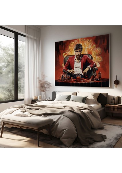 Scarface Duvar Sanatı: Amerikan Rüyasının Peşinde - Scarface, Amerikan Rüyası, Duvar Sanatı, Refah, 30X30 modelleri