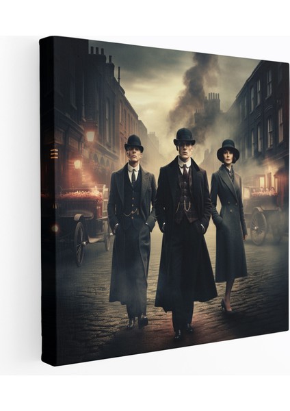 Peaky Blinders Duvar Dekorasyonu - Vintage'dan Esinlenen Ana Karakterler Posteri Kanvas Tablo - Peaky Blinders, Vintage'dan Esinlenen, Duvar Dekorasyonu, Poster, 30X30