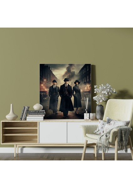 Peaky Blinders Duvar Dekorasyonu - Vintage'dan Esinlenen Ana Karakterler Posteri Kanvas Tablo - Peaky Blinders, Vintage'dan Esinlenen, Duvar Dekorasyonu, Poster, 30X30 modelleri