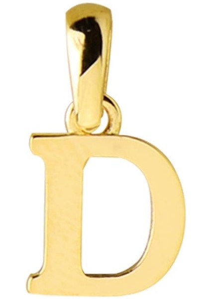 14 Ayar Altın D Harfi Kolye Ucu 0,35 gr