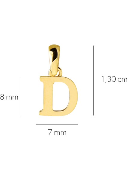 14 Ayar Altın D Harfi Kolye Ucu 0,35 gr fiyatları