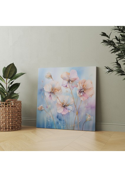 Papirüs Kanvas Tablo - Ruhani Suluboya Duvar Tablosu - Papirüs, Serenity, Papirüs, Gentle Oasis, 30X30 modelleri