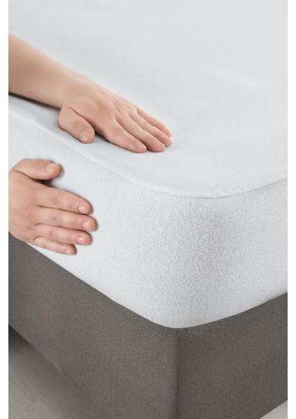 Alez Pamuklu Fitted Yatak Koruyucu Su Geçirmez Yıkanabilir 160*200 cm