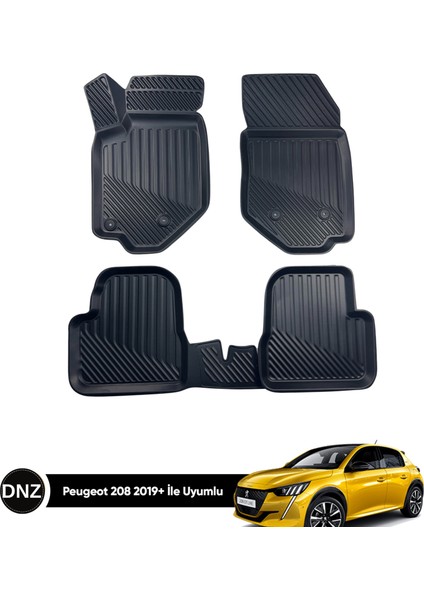 Peugeot 208 3D Havuzlu Paspas 2020+