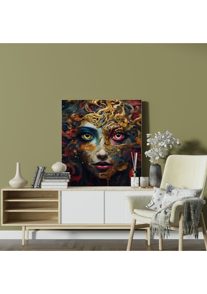 Medusa Hipnotik Duvar Dekorasyonu - Medusa, Hipnotik Gözler, Duvar Dekorasyonu, Dijital Tasarım, 30X30 fiyatları
