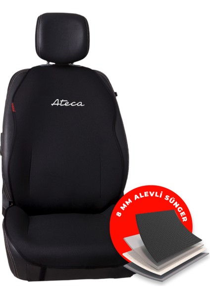 Seat Ateca Nakışlı Jakar Dokumakumaş Otomind Oto Minderi 2'li Set