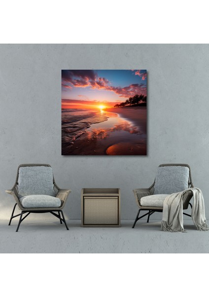 Motivasyonel Duvar Dekorasyonu - Motivasyonel, Yeni Başlangıçlar, Ev Dekorasyonu, Sakin Plaj, 30X30 fiyatları