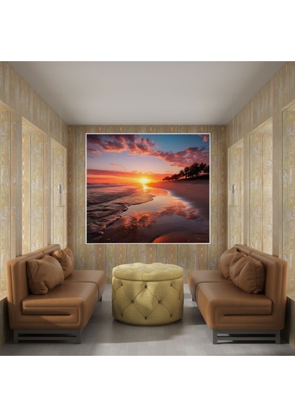 Motivasyonel Duvar Dekorasyonu - Motivasyonel, Yeni Başlangıçlar, Ev Dekorasyonu, Sakin Plaj, 30X30 modelleri