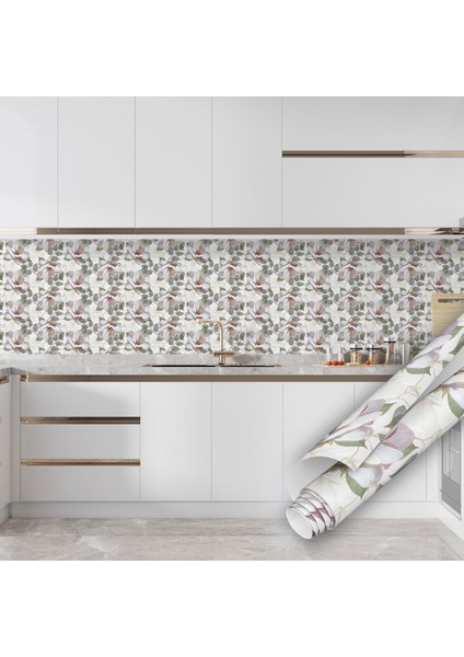 Soft Renkli Çiçek Desenli Yapışkanlı Folyo, Mutfak, Tezgah, Masa, Dolap Kaplama Folyosu, Isıya Dayanıklı, Su Geçirmez, Yapışkan Folyolar, Sticker, Büyük Ebatlı, Dekoros indirimleri