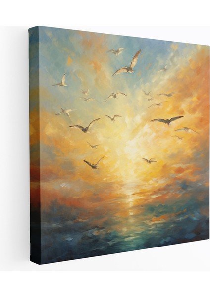Tüy Gökyüzü Kanvas Tablo - Tüy, Duvar Dekorasyonu, Kanvas Tablo, Gökyüzü, 30X30