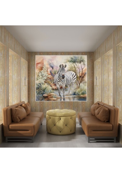 Zebra Duvar Sanatı - Rüya Gibi Zebra - Zebra, Rüya Gibi Manzara, Ev Dekorasyonu, Duvar Sanatı, 30X30 fiyatları