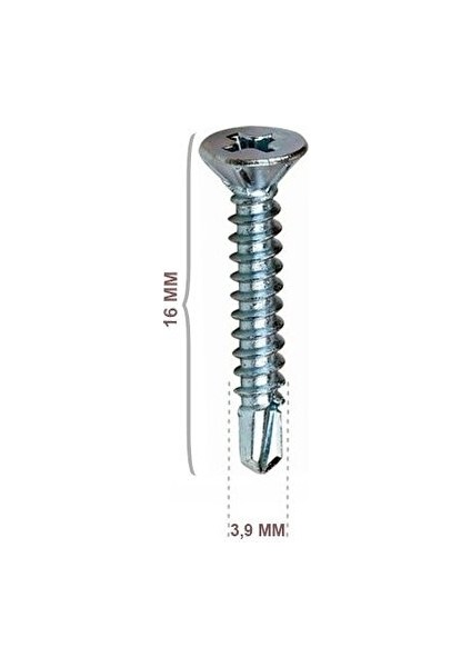 Yhb Matkap Uçlu Vida 3,9X16 (3500)