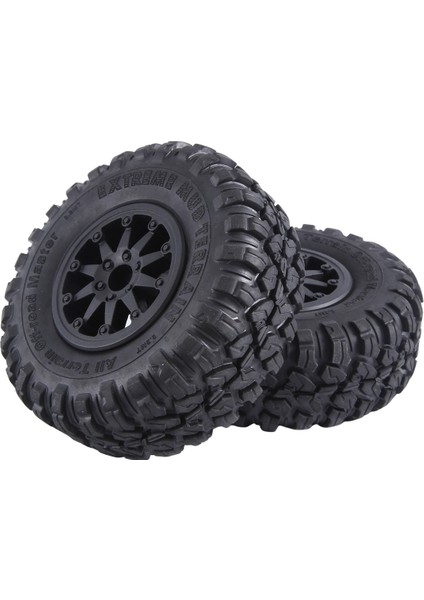 4pcs 118X44MM 2,2 Inç Kauçuk Lastikler ve Plastik Beadlock Tekerlek Jant 1:10 Rc Rc Rock Trawler Axial SCX10 RR10 Rc Araba, Siyah (Yurt Dışından)