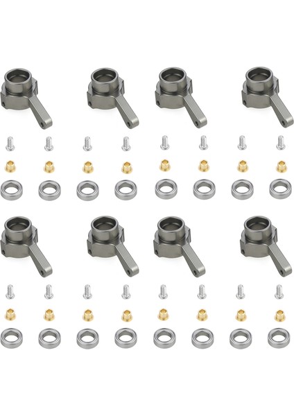 8x Metal Direksiyon Fincan Dönüş Fincan Kiti C14 C24 C34 C44 B14 B1 B16 B24 B36 Mn D90 D91 MN99S Rc Araba Parçaları, Titanyum (Yurt Dışından)