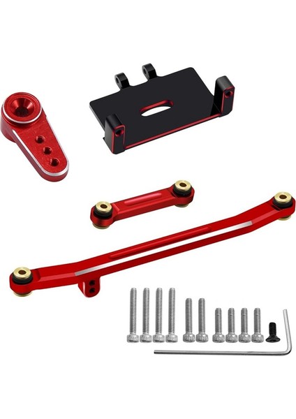Metal Servo Dağı Servo Kol Direksiyon Çubuğu Fit ES08MA Iı Servo Eksenel SCX24 1/24 Rc Paletli Araba Yükseltme Parçaları,1 (Yurt Dışından)