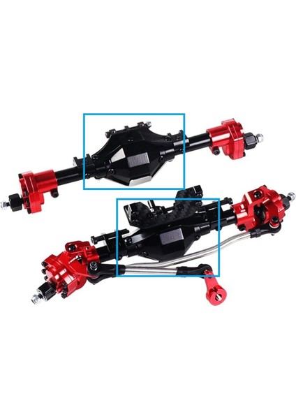 Metal Ön/arka Portal Aks Kapağı Dişli Kabuk Koruyucu ile 1/10 Rc Paletli Eksenel SCX10 I Iı 90046 Yükseltme Parçaları, 2 (Yurt Dışından)
