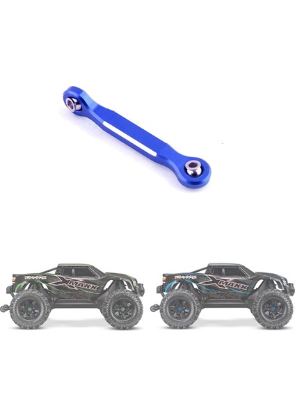 2x Alüminyum Alaşımlı Direksiyon Servo Bağlantı Rot 1/5 Xmaxx 6s 8s Rc Yükseltme Parçaları, Mavi (Yurt Dışından)