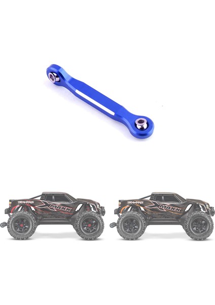2x Alüminyum Alaşımlı Direksiyon Servo Bağlantı Rot 1/5 Xmaxx 6s 8s Rc Yükseltme Parçaları, Mavi (Yurt Dışından)