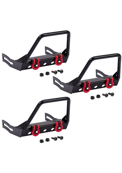 3x Metal Rc Kaya Paletli Araba Ön Tampon 1/10 Rc Paletli Eksenel SCX10 Trx4 D90 CC01 Yükseltme Parçaları, B (Yurt Dışından)