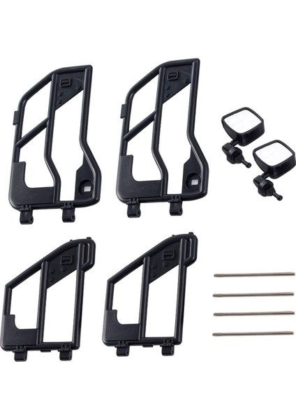 2x Plastik Tüp Kapılar ve Dikiz Aynası 1:10 Rc Paletli Araba Eksenel SCX10 90046 Wrangler Sert Gövde Kabuk (Yurt Dışından) fiyatları