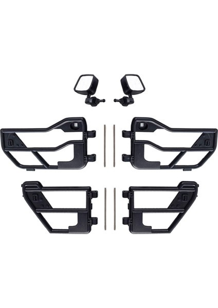 2x Plastik Tüp Kapılar ve Dikiz Aynası 1:10 Rc Paletli Araba Eksenel SCX10 90046 Wrangler Sert Gövde Kabuk (Yurt Dışından) modelleri