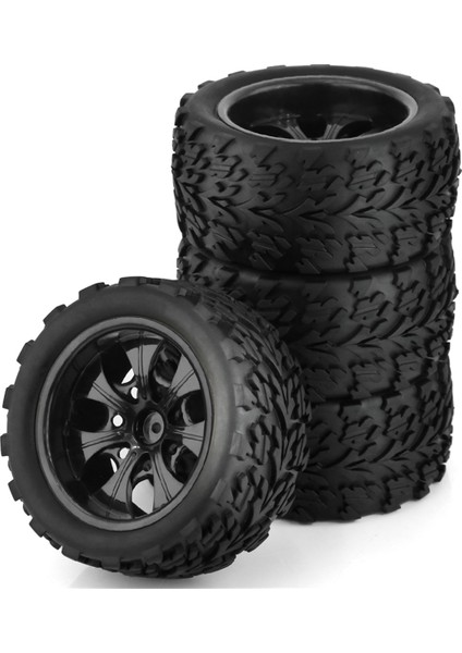 4 Adet 118MM 1/10 Rc Lastik Lastik Tekerlek Köpük Ekler 12MM Hex Arrma Redcat Için, Siyah (Yurt Dışından)