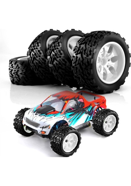 4 Adet 118MM 1/10 Rc Lastik Lastik Tekerlek Köpük Ekler 12MM Hex Arrma Redcat Için, Siyah (Yurt Dışından)