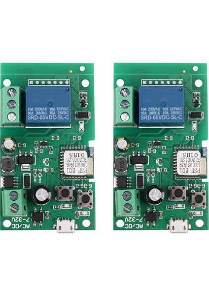 2x Akıllı Wifi Anahtarı Röle Modülü Zamanlayıcı Dc 5V/12V/24V/32V Kablosuz Uzaktan Kumanda Inching Alexa Google Home (Yurt Dışından)