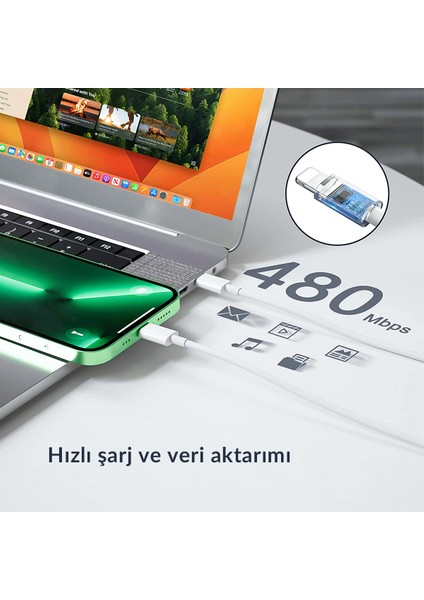 by Deji iPhone Hızlı Şarj Aleti 8 X XS XR 11 12 13 14 / Pro / Max / Mini / Plus Uyumlu 20W