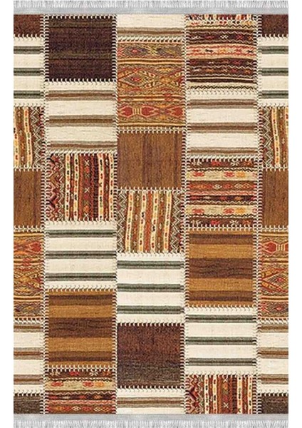 Homier Collection Homier Westa Kalitesi Yıkanabilir Kaymaz Taban Kilim ve Yolluk H-PW-8074A