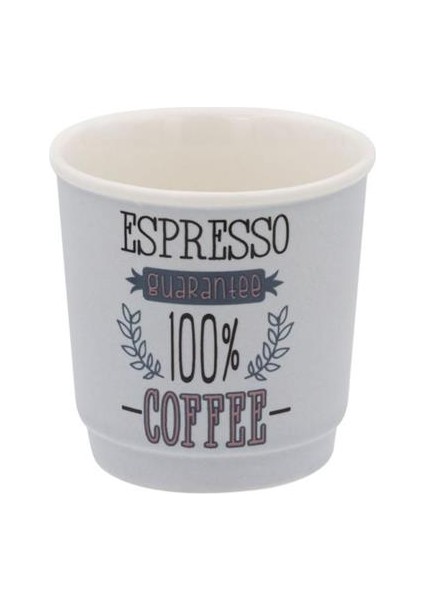 Gri Baskılı Esprresso Bardak 90ML