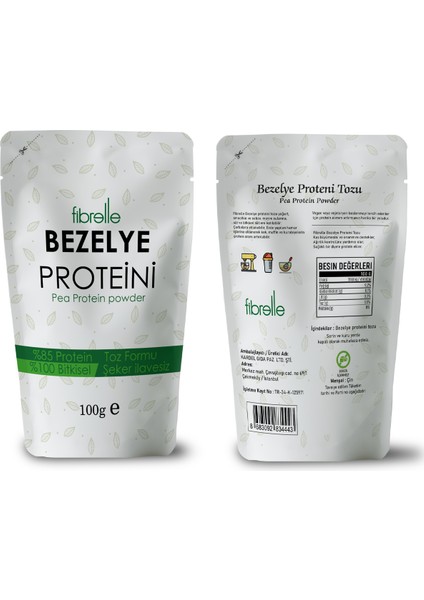 Bezelye Proteini Tozu 100GR // Yüksek Protein Oranı // %100 Bezelye Proteini