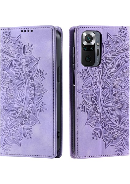 Xiaomi Redmi Note 10 Pro Cüzdan Kılıfı Kart Yuvası Standı Güçlü Manyetik Deri Çevirme Katlama Koruyucu Telefon Kılıfı (Yurt Dışından)