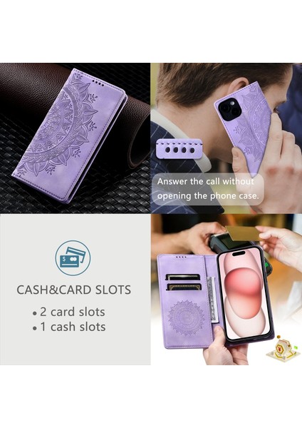 iPhone 14 Pro Max Cüzdan Kılıfı Kart Yuvası Standı Güçlü Manyetik Deri Çevirme Katlama Koruyucu Telefon Kılıfı (Yurt Dışından)