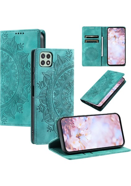 Samsung Galaxy A22 5g Cüzdan Kılıfı Kart Yuvası Standı Güçlü Manyetik Deri Çevirme Katlama Koruyucu Telefon Kılıfı (Yurt Dışından)