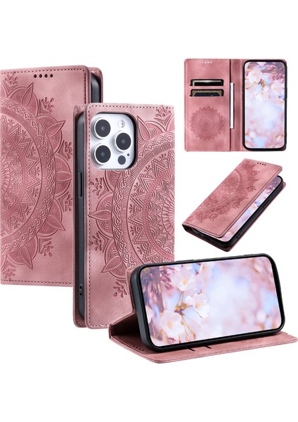 iPhone 14 Pro Max Cüzdan Kılıfı Kart Yuvası Standı Güçlü Manyetik Deri Çevirme Katlama Koruyucu Telefon Kılıfı (Yurt Dışından)