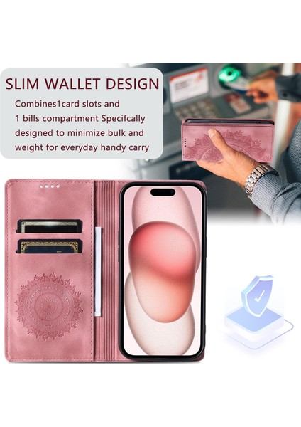 iPhone 14 Pro Max Cüzdan Kılıfı Kart Yuvası Standı Güçlü Manyetik Deri Çevirme Katlama Koruyucu Telefon Kılıfı (Yurt Dışından)
