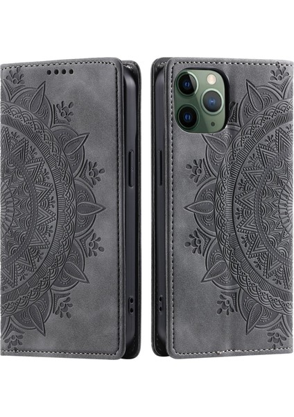 iPhone 11 Pro Max Cüzdan Kılıfı Kart Yuvası Standı Güçlü Manyetik Deri Çevirme Katlama Koruyucu Telefon Kılıfı (Yurt Dışından)