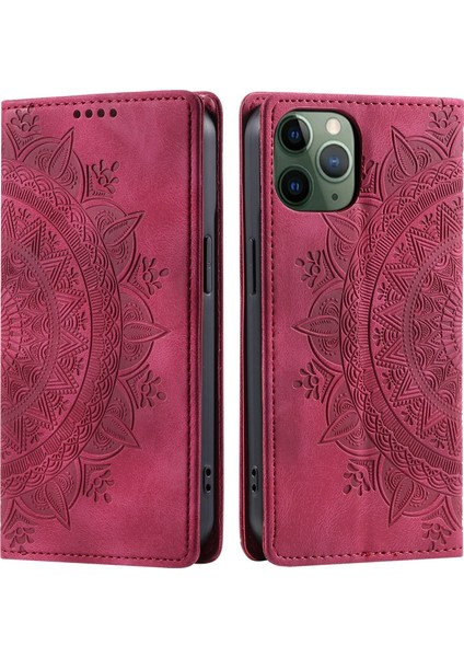 iPhone 11 Pro Cüzdan Kılıfı Kart Yuvası Standı Güçlü Manyetik Deri Çevirme Katlama Koruyucu Telefon Kılıfı (Yurt Dışından)