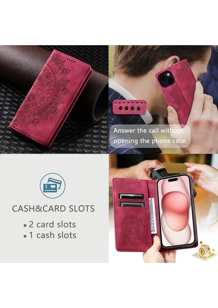 iPhone 11 Pro Cüzdan Kılıfı Kart Yuvası Standı Güçlü Manyetik Deri Çevirme Katlama Koruyucu Telefon Kılıfı (Yurt Dışından)