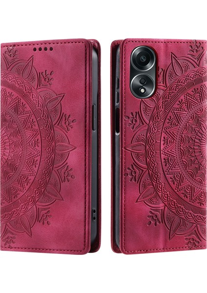 Oppo A58 4g Cüzdan Kılıfı Kart Yuvası Standı Güçlü Manyetik Deri Çevirme Katlama Koruyucu Telefon Kılıfı (Yurt Dışından)