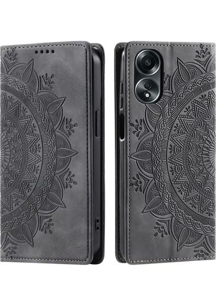 Oppo A58 4g Cüzdan Kılıfı Kart Yuvası Standı Güçlü Manyetik Deri Çevirme Katlama Koruyucu Telefon Kılıfı (Yurt Dışından)