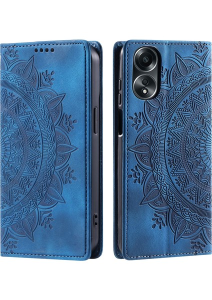 Oppo A58 4g Cüzdan Kılıfı Kart Yuvası Standı Güçlü Manyetik Deri Çevirme Katlama Koruyucu Telefon Kılıfı (Yurt Dışından)