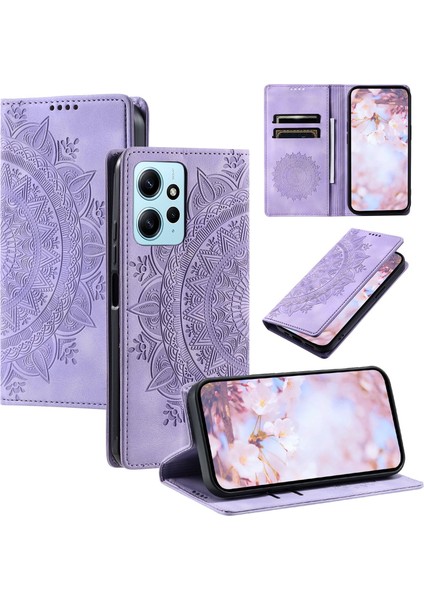 Xiaomi Redmi Note 12 4g Cüzdan Kılıfı Kart Yuvası Standı Güçlü Manyetik Deri Çevirme Katlama Koruyucu Telefon Kılıfı (Yurt Dışından)