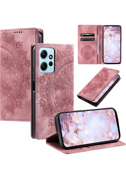 Xiaomi Redmi Note 12 4g Cüzdan Kılıfı Kart Yuvası Standı Güçlü Manyetik Deri Çevirme Katlama Koruyucu Telefon Kılıfı (Yurt Dışından)