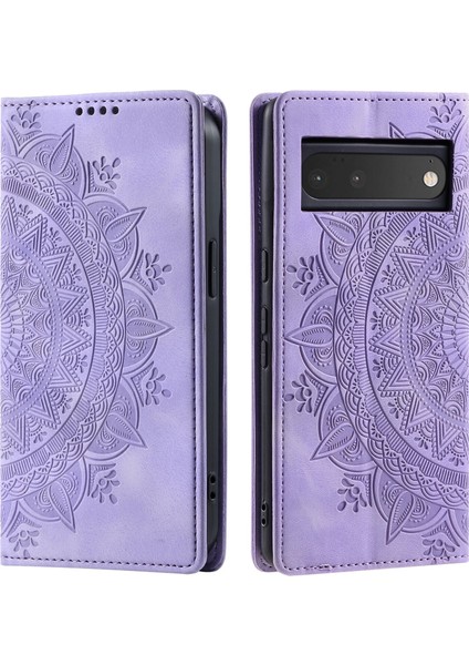 Google Pixel 6 Cüzdan Kılıfı Kart Yuvası Standı Güçlü Manyetik Deri Çevirme Katlama Koruyucu Telefon Kılıfı (Yurt Dışından)